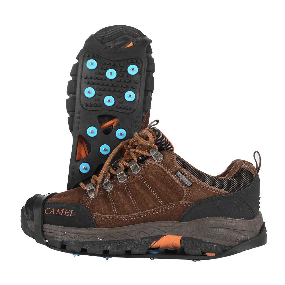 11 Studs Shoe Crampons Anti-Skid Ice Gripper Spike Anti Slip Snow Walk Traction Cleats Outdoor Over Shoe Boot Ice Snow Grips