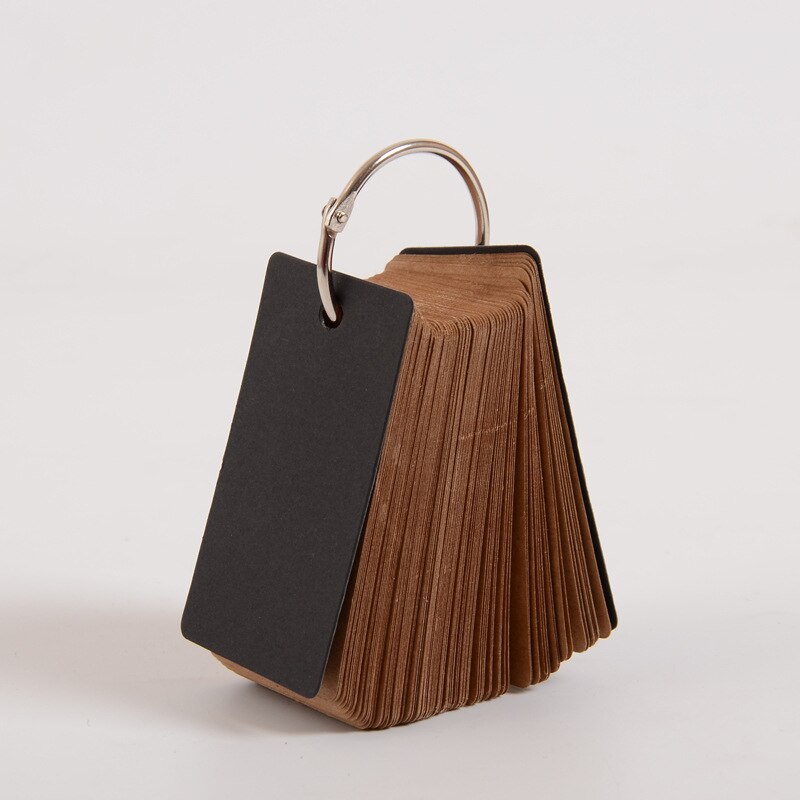 100pcs/pack 8x4.5cm Mini Paper Card Blank DIY Message Card Hand Drawing Paper Cards: Kraft