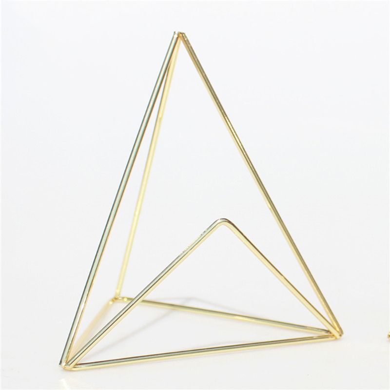 Ferro geométrico titular do cartão de nome do negócio expositor cremalheira foto nota pasta