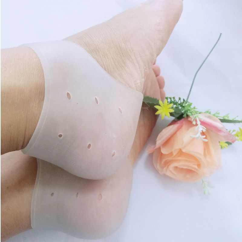 Silicone Heel Gel Pad Cushion Toe Sleeve Breathable Ankle Support Protection Ballet Shoe Moisturizing Gel Heel Sock