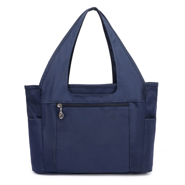 Sac à main souple pour femme, sacoche de étanche en nylon, cabas Simple, bourse multi-couleurs, nouvelle: Bleu profond