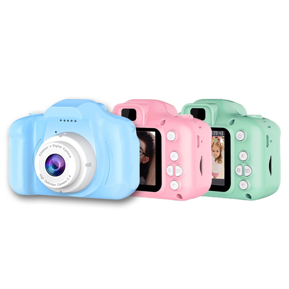 Real mini câmera crianças brinquedos dos desenhos animados 2 Polegada hd tela câmeras digitais gravador de vídeo filmadora língua comutação cronometrado tiro