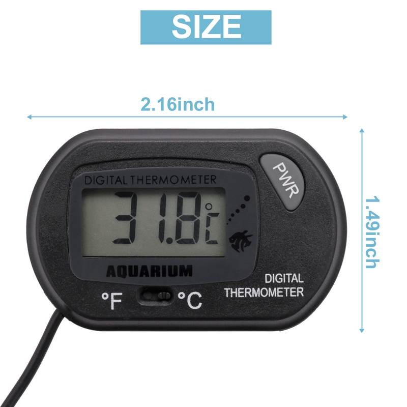 ! Digitale Aquarium Fish Tank Thermometer Terrarium Water Temperatuurmeter Met Waterdichte Sonde