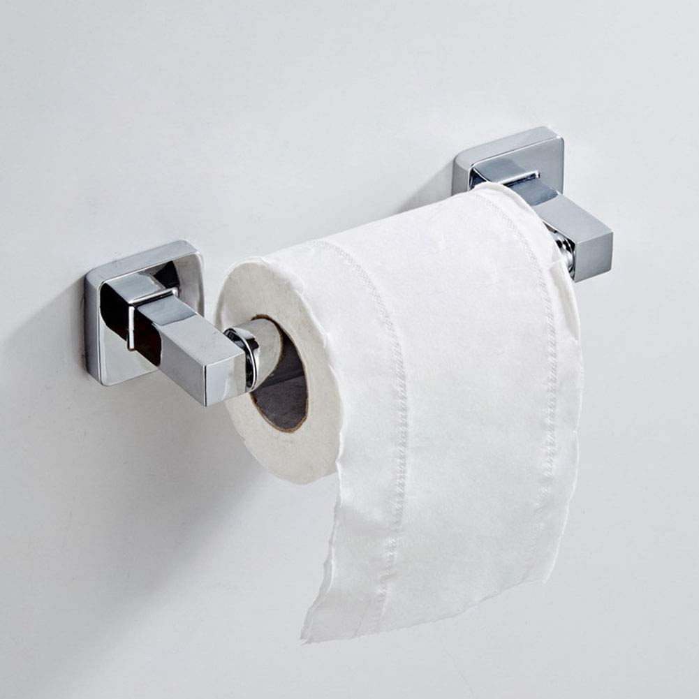 Soporte de papel higiénico retráctil herramientas de toalla utensilio montado en la pared rollo de papel soporte de baño cromado 20,5x14x4,5 cm soportes de papel