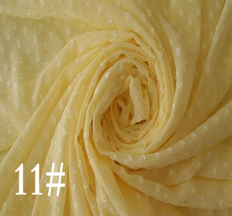 Tela de vestido Swissdot de gasa suave, Material ligero, transpirable, artesanal: 11 Yellow