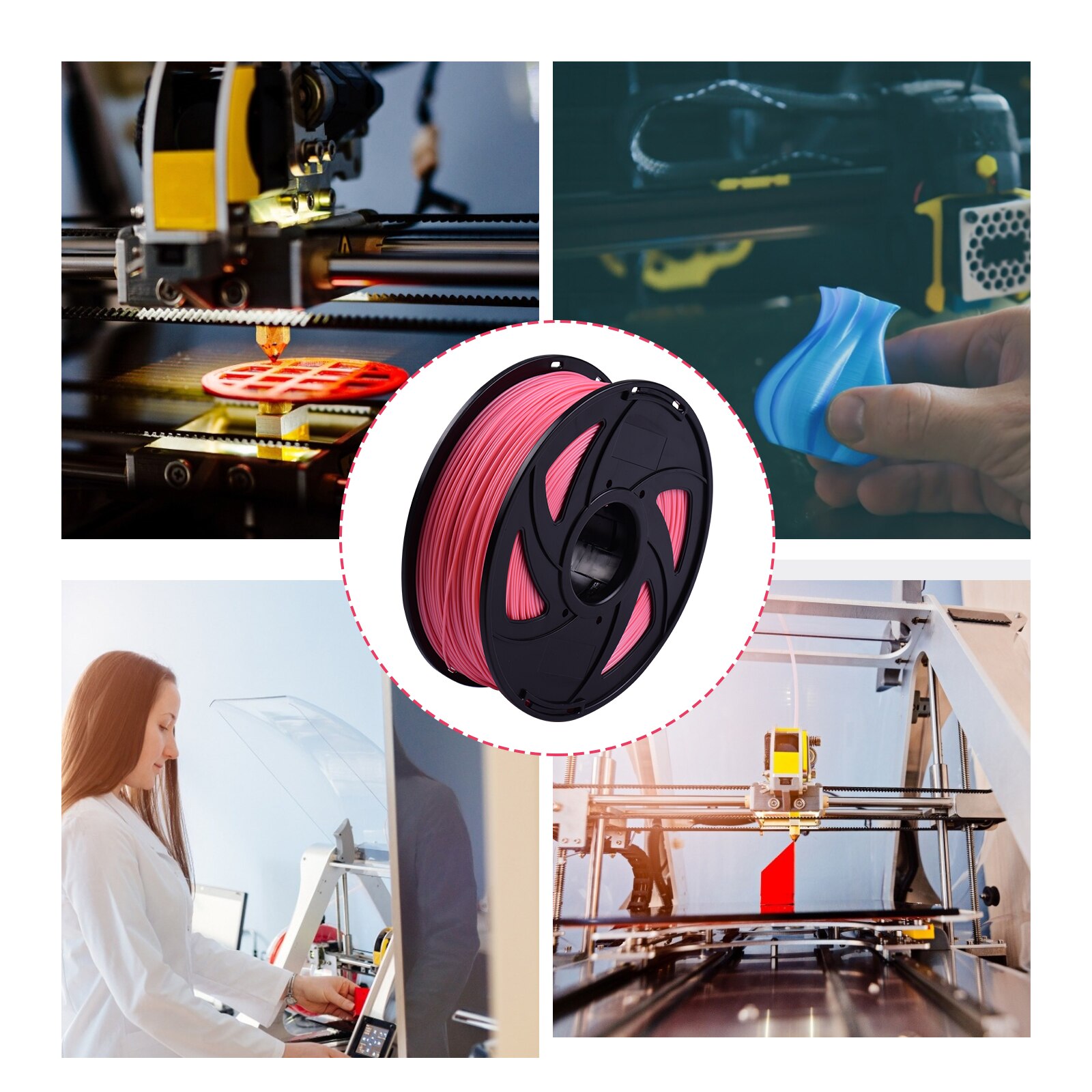Aibecy-filamento PETG para impresora 3D, carrete sellado al vacío de 1,75mm, 1kg/2,2 libras, para la mayoría de las impresoras 3D FDM, 8 colores opcionales