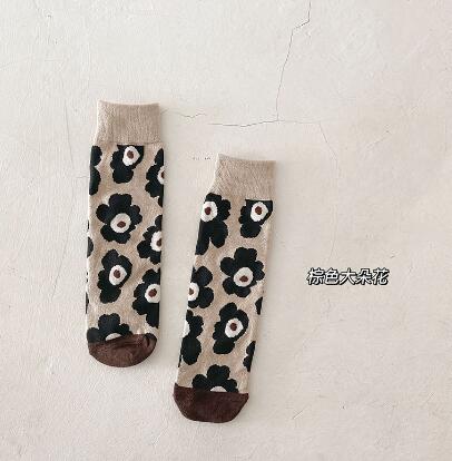 Calza per bambini autunno cartoon orso baby Legwarm cotton tube boy girl calza scaldamuscoli per bambini: coffee flower