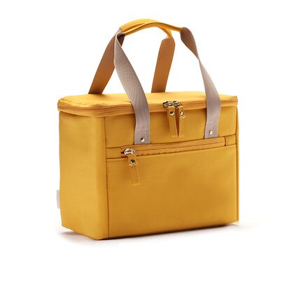 Waterdichte Lunch Tas Kids School Bento Tote Kantoor Vrouwen Voedsel Thermische Pouchs Outdoor Camping Picknick Fruit Snack Organiseren Handtas: Yellow 2