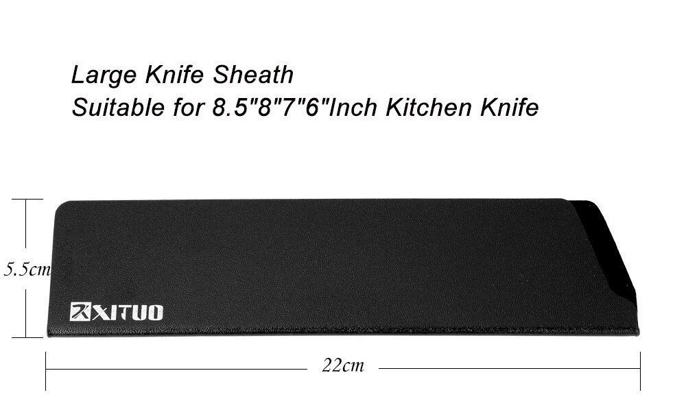 Xituo 8 " 7 " 6 " 5 " 3.5 " kokkekniv skede udskæring grøntsagsskæring santoku skæreknive køkkenknive skeder værktøj sort: Stor knivskede
