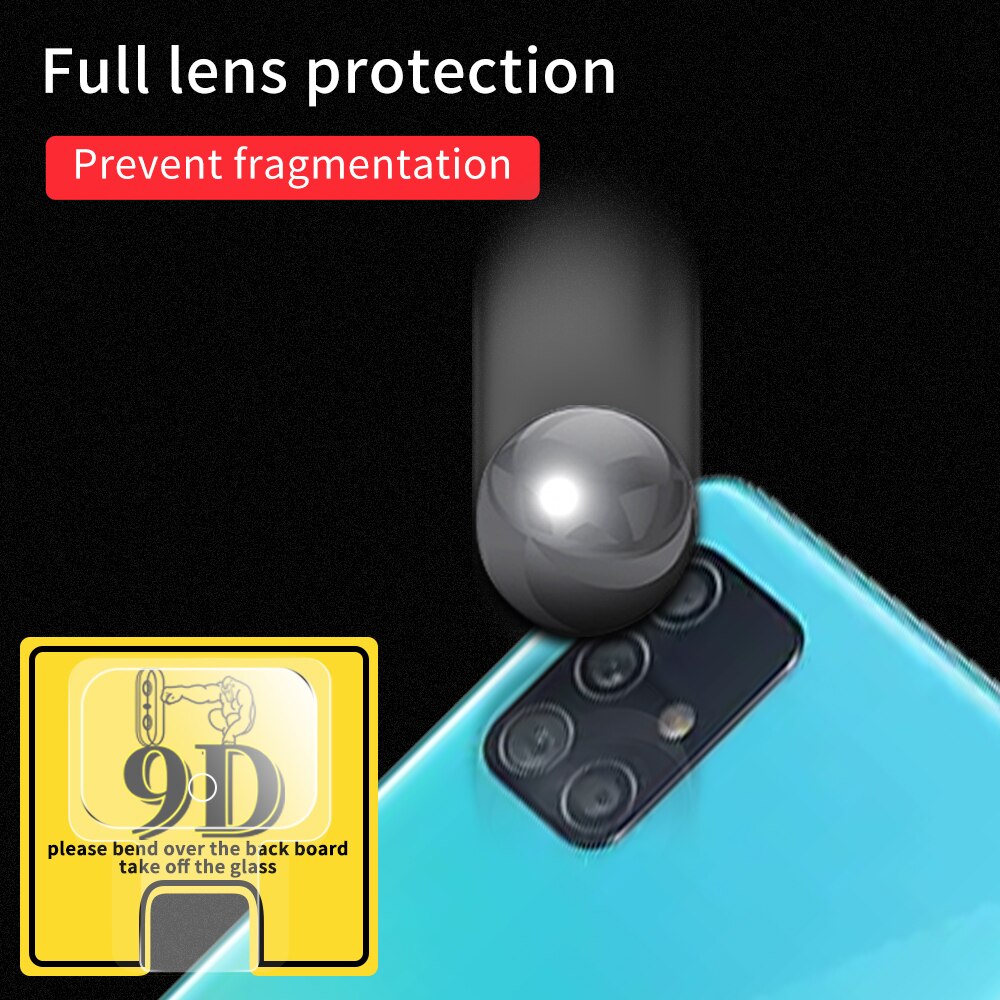 For Samsung Galaxy ​9D Camera Lens Protector Tempered Glass For Samsung Galaxy A01 A21 A31 A41 A51 A71 A81 A91 A51 5G/A71 5G