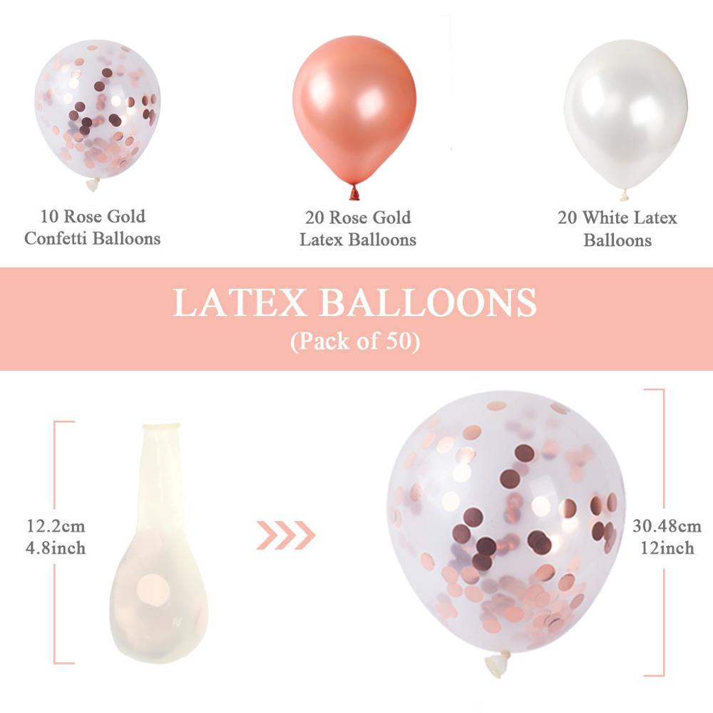 13 buc. 12 inch baloane confetti din aur roz baloane alb din latex decoratiuni pentru petrecerea de nastere copii baby shower globuri aniversare
