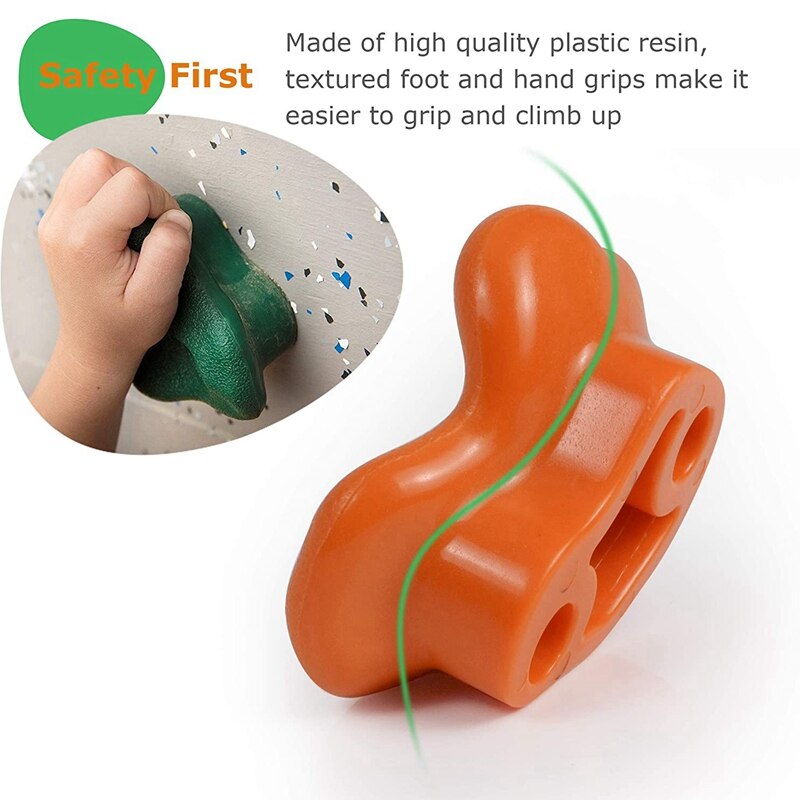 5 stuks veelkleurige klimgrepen voor kinderen en volwassenen, klimrotsenset voor buitenspeeltuin, doe-het-zelf klimwand