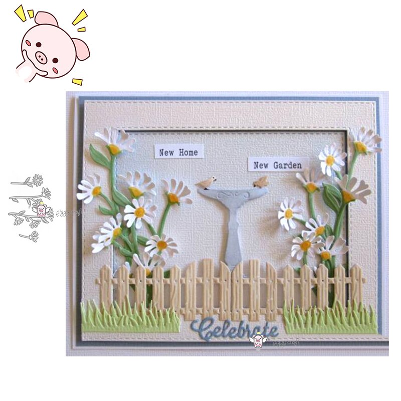 PP Craft metal cutting dies cut die mold Wild daisy flowers Scarpbook paper craft knife mould blade punch stencils dies