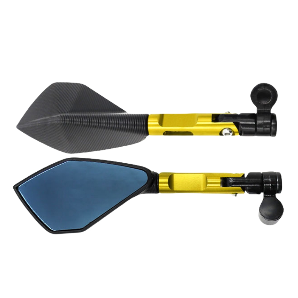 Espelho retrovisor cnc modificado para motocicleta, espelho retrovisor para carro de rua, scooter, acessórios universais: Verde exército