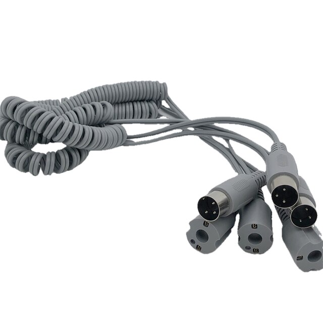 30K Nail Boor Handstuk Cord Power Cable 3pin 5pin Dc Voor Elektrische Nail Boor Handvat Touw Sterke Machine Accessoires: 3pcs 3pin