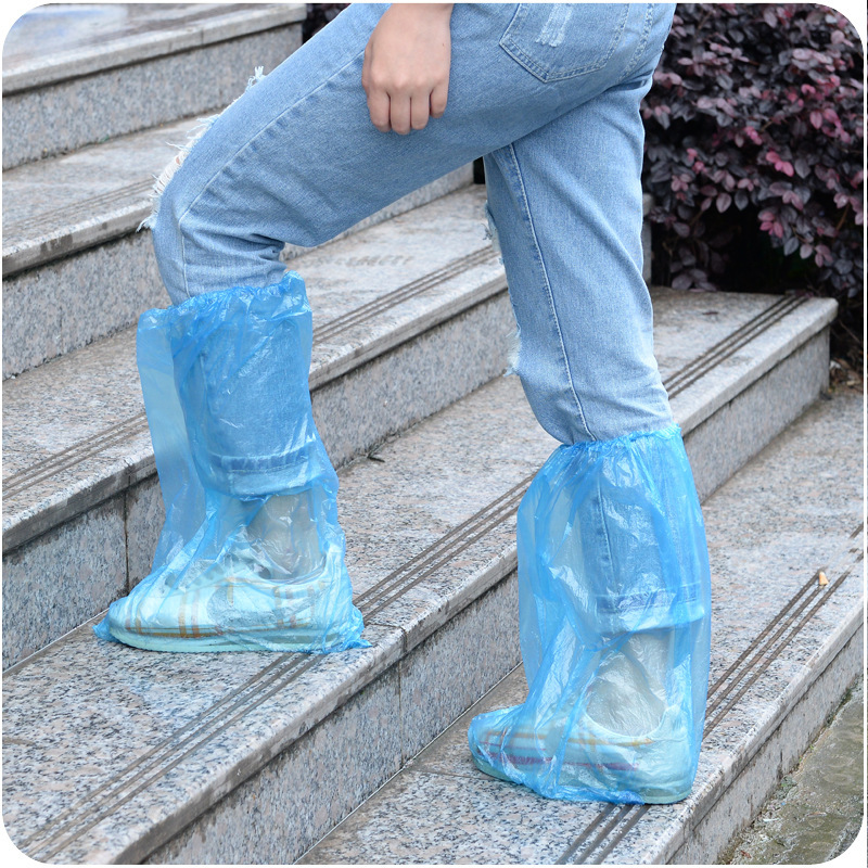50 Pairs Boot Covers Outdoor Waterdicht Anti Slip Boot Covers Plastic Wegwerp Overschoenen Overschoenen Veiligheid Regen Laarzen Cover