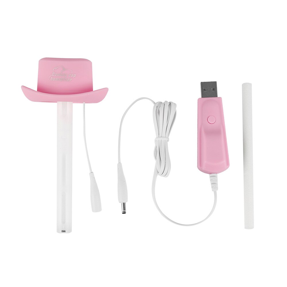 Mini Portable Car USB Humidifier Cowboy Hat Small Bottle Cap Universal Auto Atomizer: 9