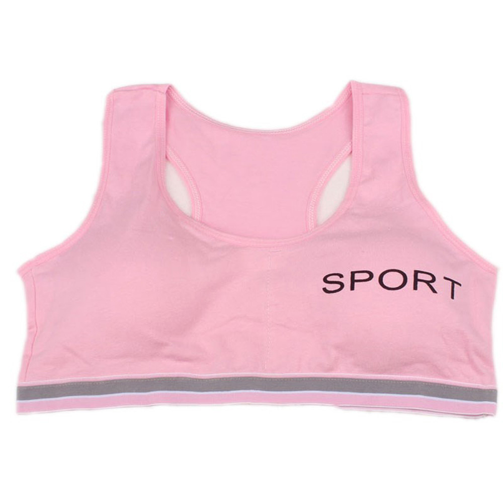 Kindermeisjes ondergoed bh vest kinder yoga ondergoed sportondergoed kleding babymeisje vest sportshirt top katoen: Roze