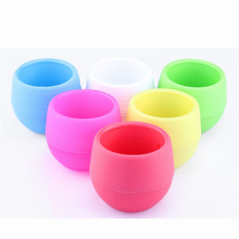 5pcs/lot 7*7cm Flower Pots Mini Flowerpot Garden Unbreakable Plastic Nursery Pots for Succulent plants