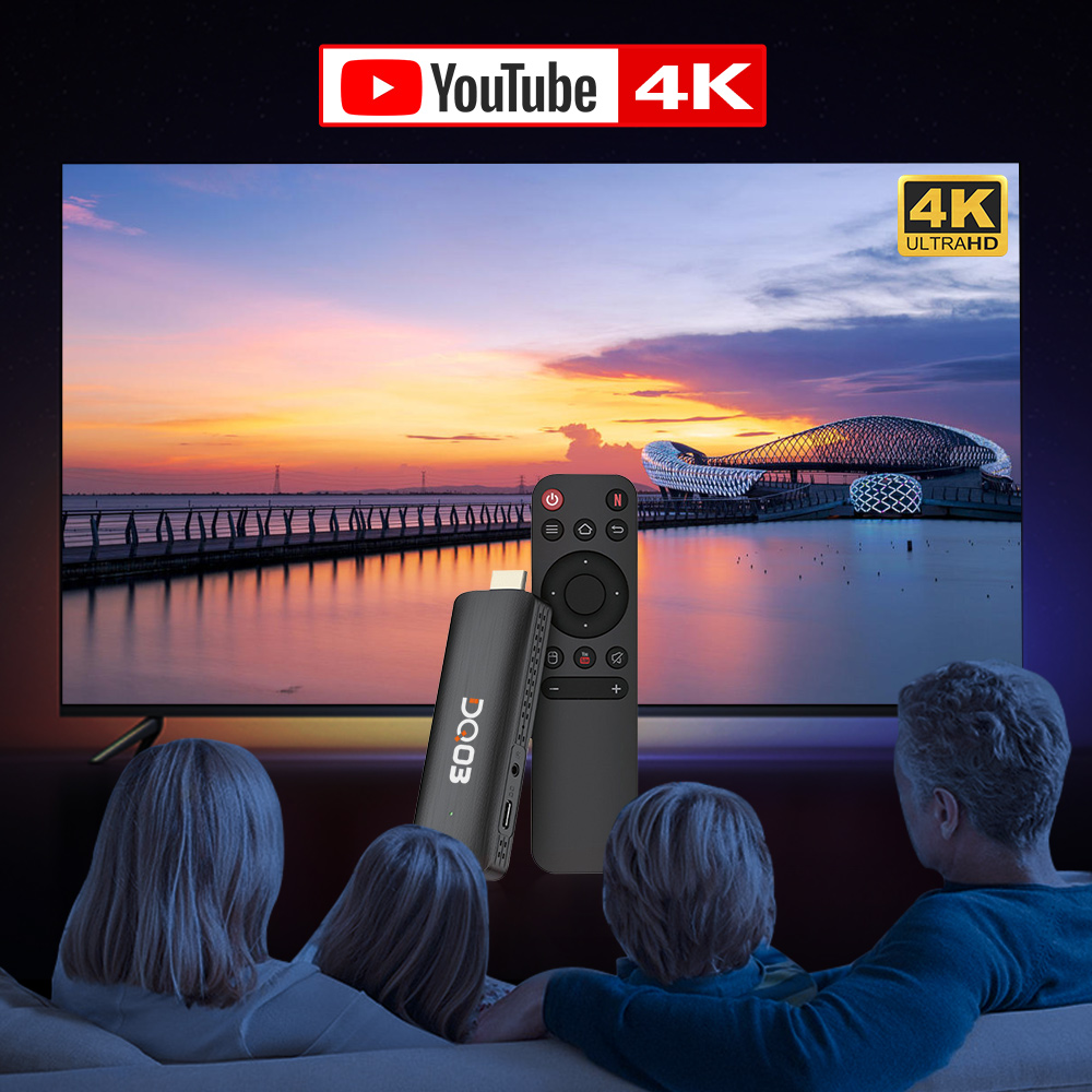 DQ03 Mini TV Stick Android 10 QuadCore ARM Cortex A53 2G16G Ondersteuning 4K @ 60fps HDR10 + 2.4G & 5.8G Dual Wifi 1G8G TV BOX Android 10.0