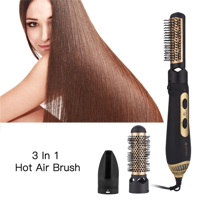 Brosse à air électrique 3 en 1, sèche-cheveux professionnelle, peigne multifonction, sèche-cheveux, 1200W