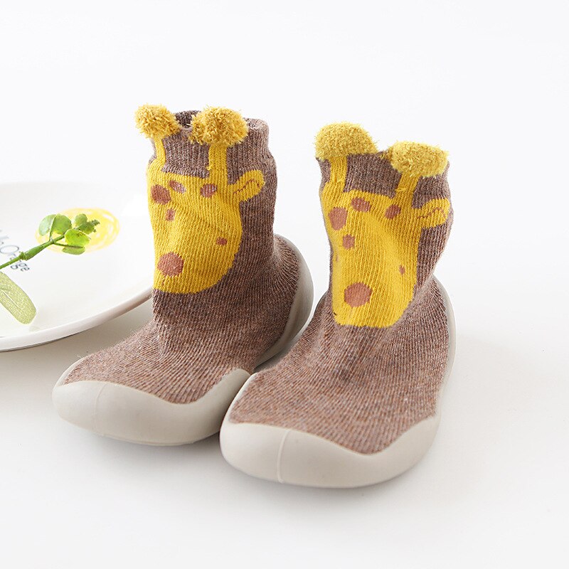 Baby socke schuhe für kleinkinder freundlicher erste spaziergang junge mädchen nicht Unterhose Boden socken mit sohlen gummi gleitschutz Kleinkind Ebene nette schuhe: Coffe / 24-25