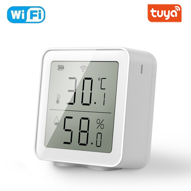 Smart Tuya WIFI Temperature And Humidity Sensor Indoor Hygrometer Thermometer With LCD Display Support Alexa Google Assistant