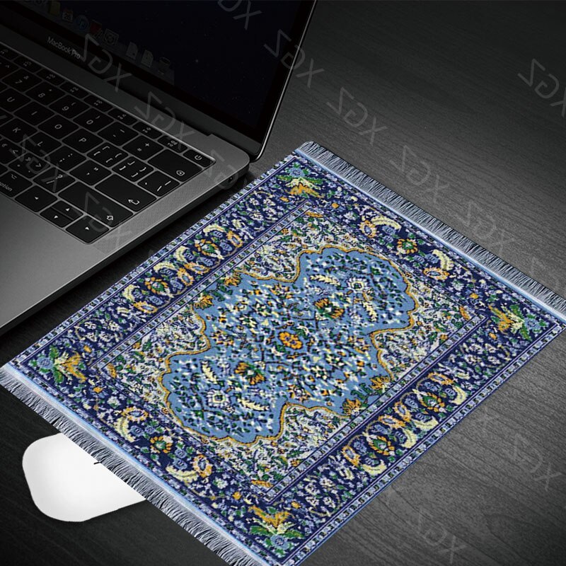 Yzuoan Persian Carpet Big Rubber Non-slip Laptop Gaming Keyboard Mouse Pad for CS GO Dota LOL 22X18CM: 22x18-1