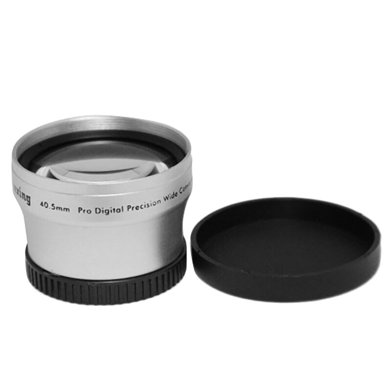 Newyi câmera de alta resolução lente 40.5mm 0.45x grande angular + lente conversão macro 40.5 0.45 prata