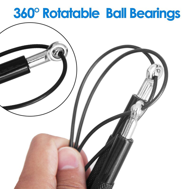 3M Adjustable Jump Rope Crossfit Speed Weight Skip Rope Fitness Aluminium Training Stainless Steel Wire Home Gym