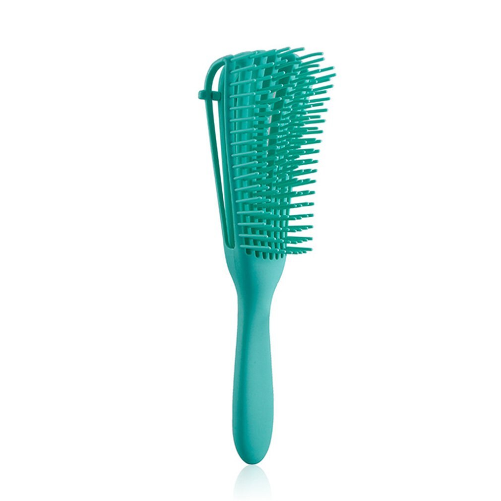 Peine para masaje del cuero cabelludo cepillo para el cabello para mujeres desenredar cepillo para el pelo Anti-lazo nudo cepillo de pelo tipo pulpo peine: green