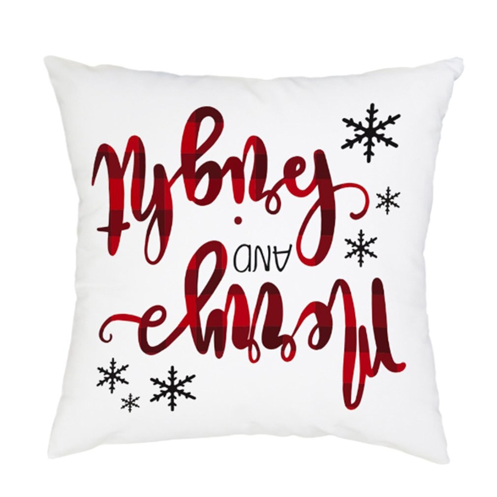 Christmas Pillow Case Beautiful Pattern Christmas Cushion Sofa Pillow Case Bedroom Decoration Cushion Pillow Case: 2