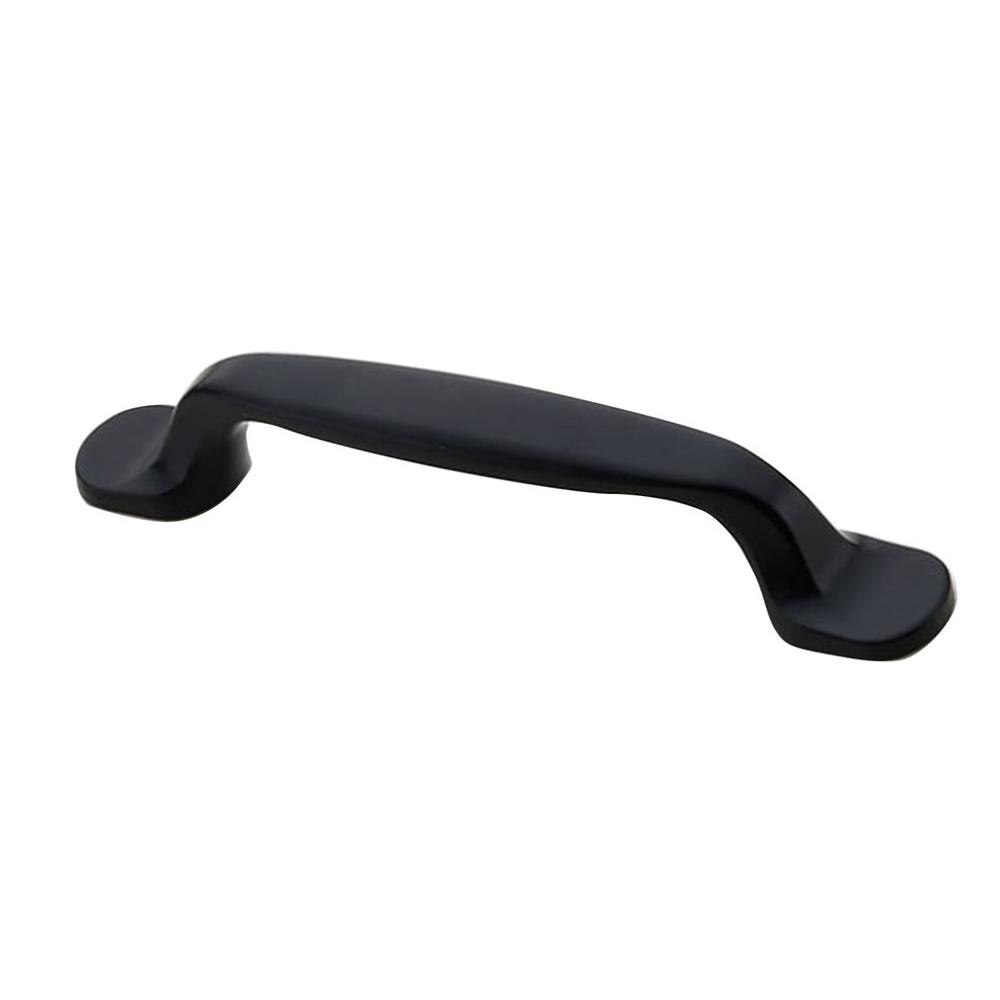 Euro-style Zinc Alloy Matte Black Cabinet Drawer Door Handle Kitchen/Bathroom/Wardrobe Knob Door Hardware Black Door Handles: 6055 / Hole spacing  128mm