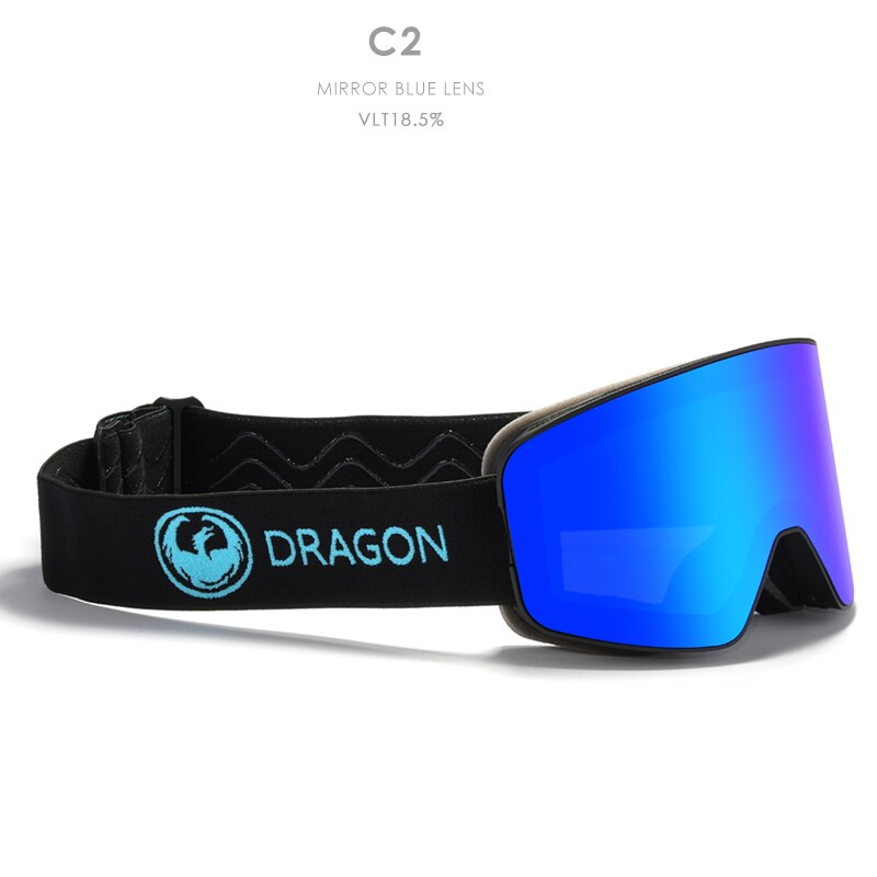 Dragon-Gafas de esquí de doble capa para hombre y mujer, lentes antivaho grandes para esquiar, nieve, snowboard, D292, UV400: C2