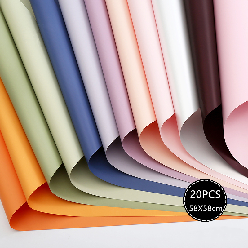 Papel de de flores grueso mate coreano, papel mate, impermeable, 20 hojas