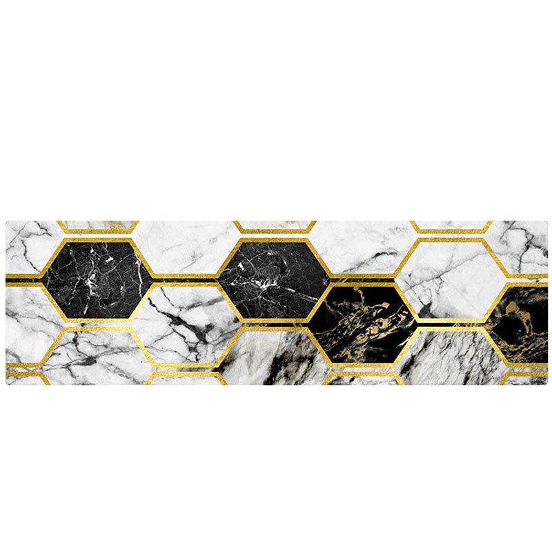 Geometriset keittiön matot pvc nahka matot isot lattiamatot ovimatot makuuhuoneen tatamit vedenpitävät öljynpitävät keittiön matot: 1 / 45 x 75cm