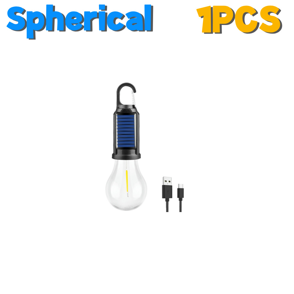 1-5pz Lanterna di illuminazione a portato solare con gancio Luce d'atmosfera per barbecue Ricarica USB Lampada portatile portatile impermeabile per barbecue da campeggio: Rosso