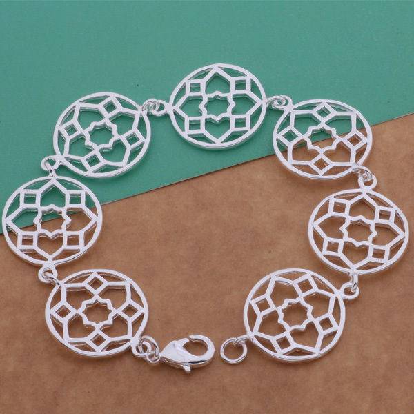 Commercio tutto&#39;ingrosso di Alta qualità in argento placcato Braccialetti dei monili di Modo WB-084