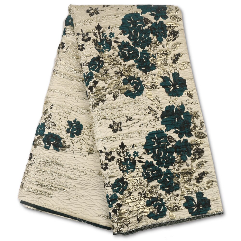Latest Jacquard Brocade Lace Fabric Top Selling African Lace Fabric Brocade Fabric For Nigerian Wedding Party Sewing YA3818B-4: Picture 2