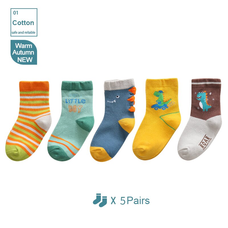 Lot De 5 Paires Chaussettes Enfant Coton - Motifs Super-héros - Taille Unique Cheville - Confort Et Maintien