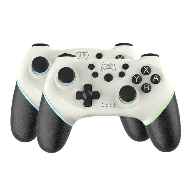 Bluetooth Pro Gamepad für N-Schalter NS-Schalter NS Schalter Konsole Wireless Gamepad Video Spiel USB Joystick Controller mit 6-Achse: 2pcs white2