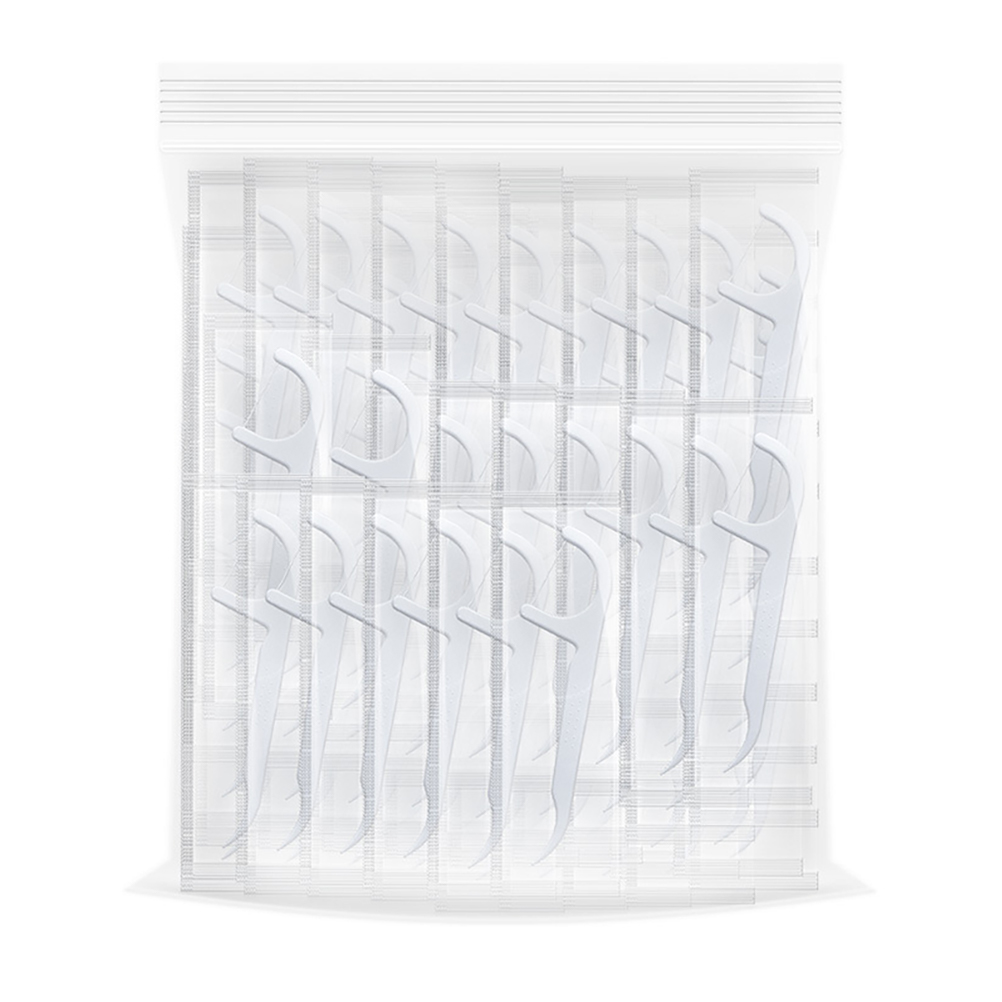 300Pcs Floss Sticks Plastic Floss Sticks Teeth Cleaning Tools (White): Default Title