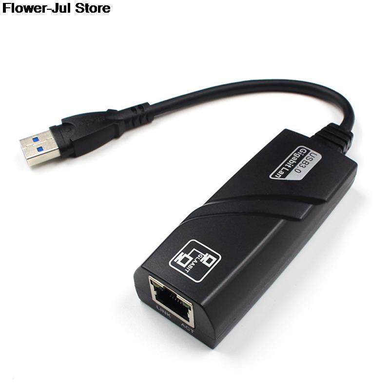 1PC External USB 3.0 Gigabit Ethernet Adapter USB To RJ45 Lan Network Card LAN Adapter For Windows 10/8/7/XP Laptop PC Computer