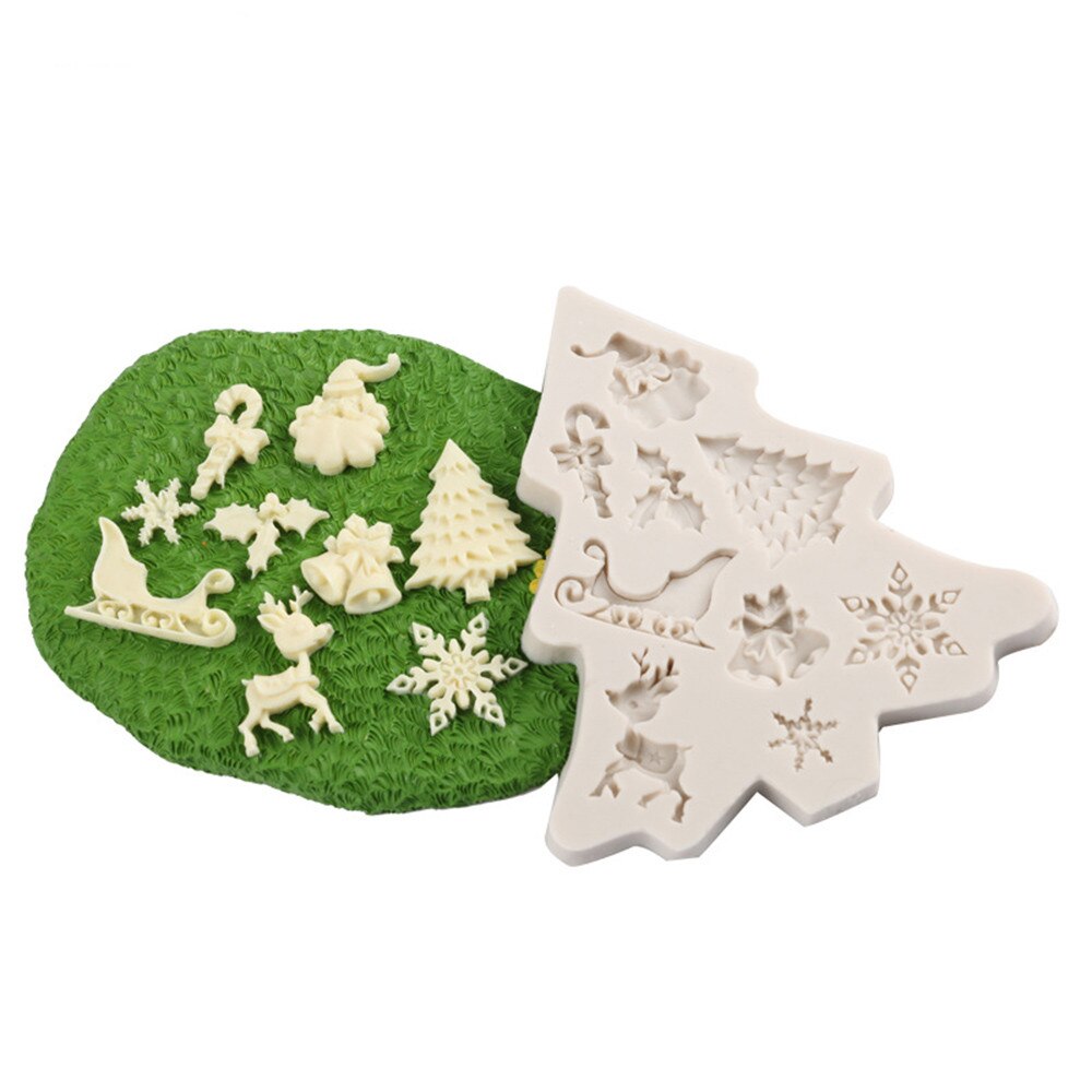 40# 1PCS Snowflake Shape Cake Mold Silicone Snow Fondant Mold Sugar Craft Cake Tool Snow Fondant Christmas Winter Decor: A