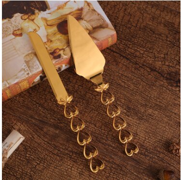 Utensilios de cocina occidental para hornear, juego de de boda de dos piezas con mango hueco, pala triangular para pizza, pastel, cuchillo de postre: 4