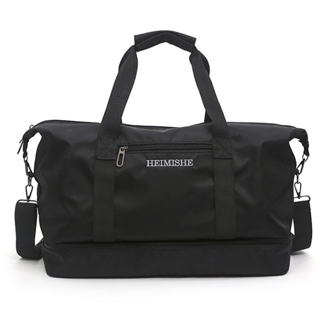 Top Handbag Women Men's Travel Duffel Bag Causal Male Duffle Shoulder Bag Large Capacity Crossbody Bags Tote: Black