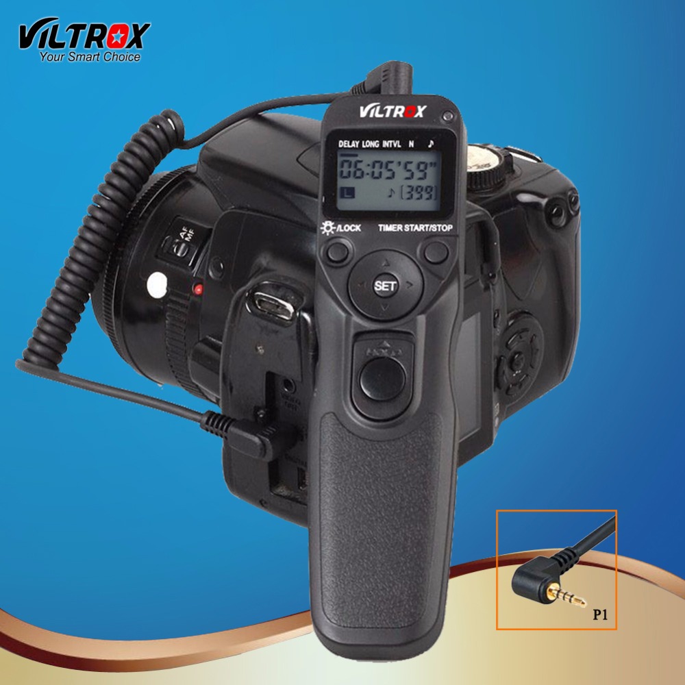Viltrox mc -p1 lcd timer utløser fjernkontroll ledning for kamera panasonic lumix dmc  fz20k fz25 fz30 fz50 fz150 lc1 dslr