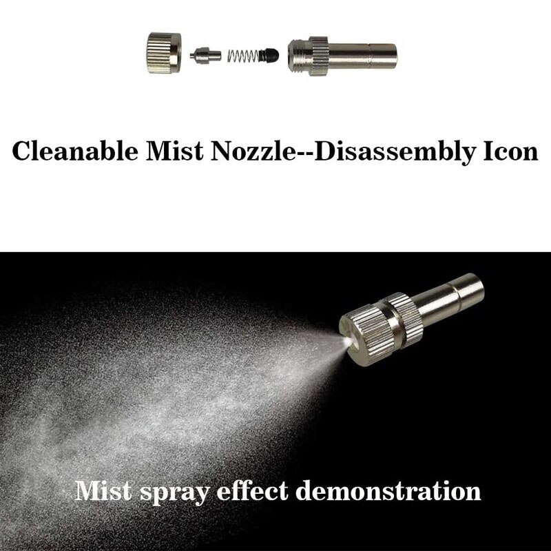 50 Pcs 6MM Slip Lock Quick Connector Garden Water Fog Mist Sprayer Nozzles For Misting System Fog Machine