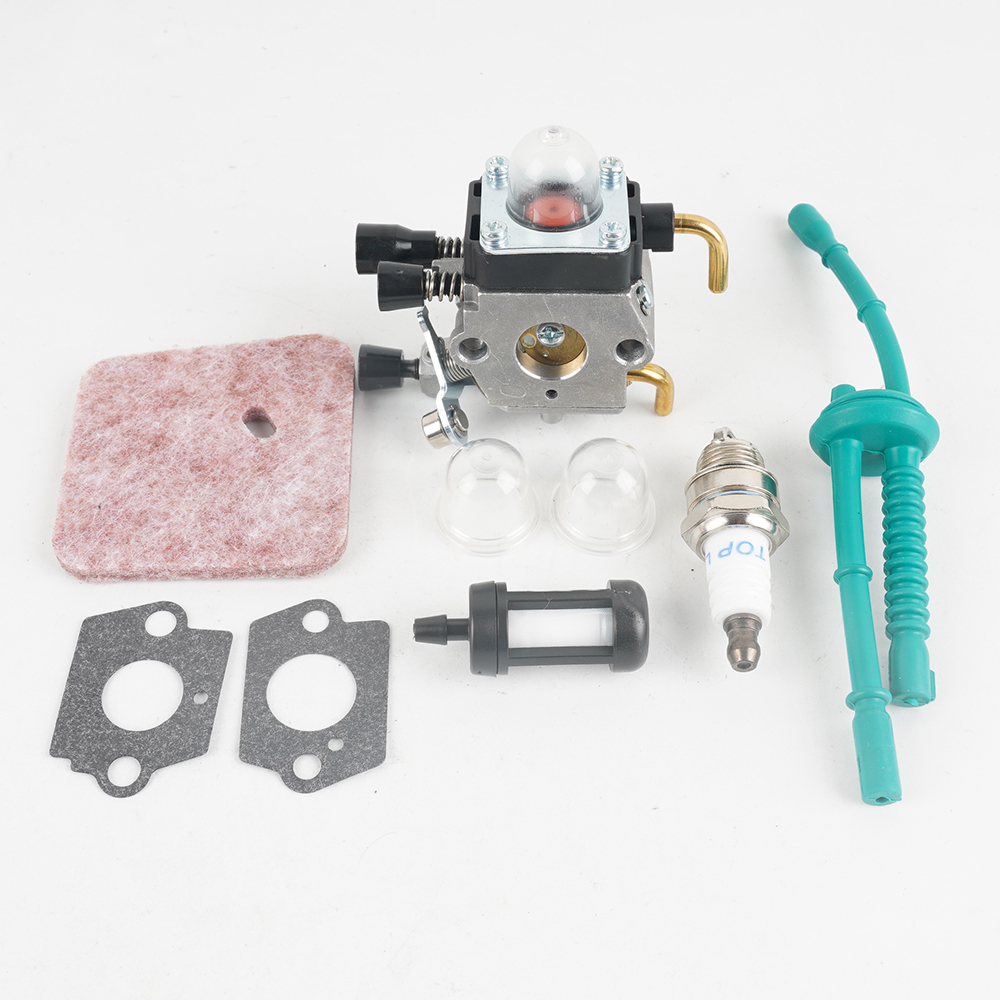Kit de carburador para cortador de grama, aparador de grama com filtro para stihl fs38 fs45 fs46 fs55 km55 hl45 fs45cf85 C1Q-S66 C1Q-S71 C1Q-S97 C1Q-S186: Preto