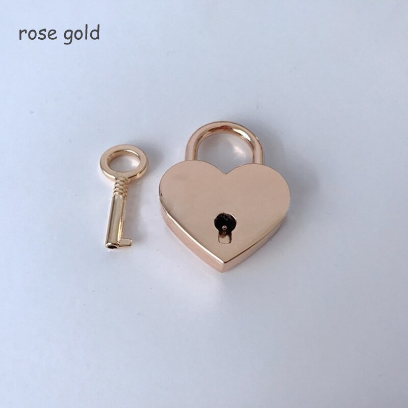 Vintage Old Antique Style Key Lock Home Improvement Mini Archaize Padlocks Keyed Padlock Heart Shape With key Hardware